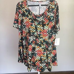 Lularoe Perfect T - NWT - XL - Basketweave Multi